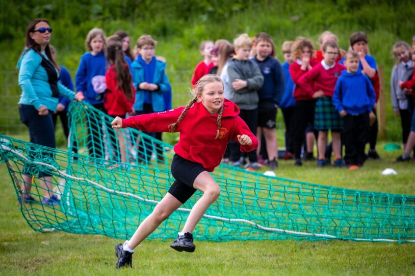 Junior highland games at Glamis Castle