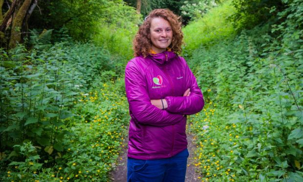 Outdoor instructor Beth Wallis, director of Mental Health Northwest Community Interest Company, next to the River Tay at Grandtully. Image: Steve MacDougall/DC Thomson.