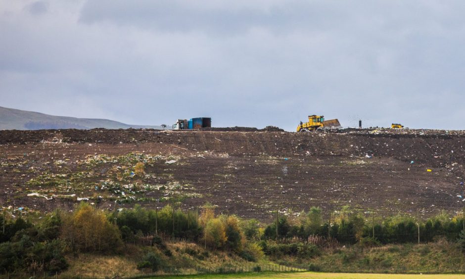 Work at the Lower Melville Wood landfill site in Fife in 2019. Image: Steve MacDougall/DC Thomson.