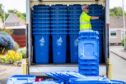 New blue bins will be delivered to Forfar and Kirriemuir homes this month. Image: Steve Brown/DC Thomson