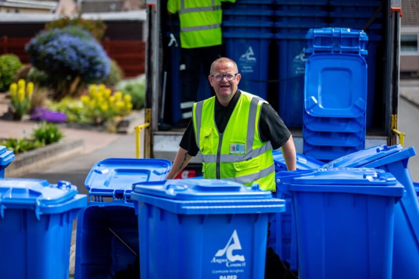 new recycling bins for Angus households