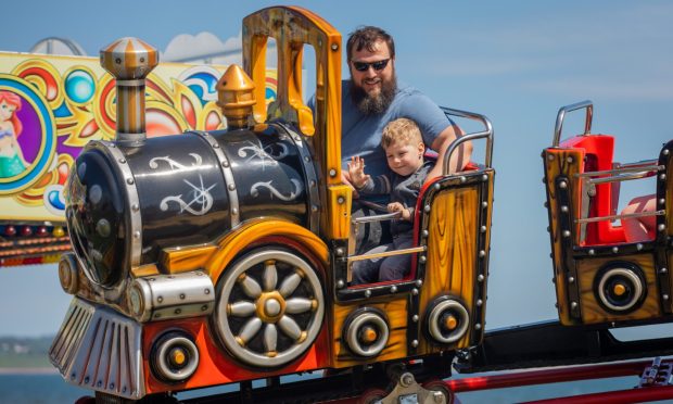 The runaway train at Leven funfair to mark the opening of Levenmouth rail link