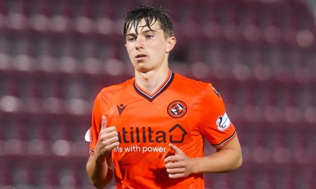 Scott Banks in action for Dundee United as a teenager.