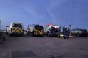 Coastguard officers at East Sands beach in St Andrews.