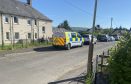 Police outside a property at Sydney Crescent, Auchterarder