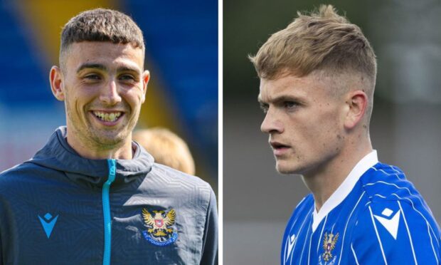 Liam Parker (left) and Taylor Steven (right) will look to push for first team recognition after signing new St Johnstone contracts. Images: SNS
