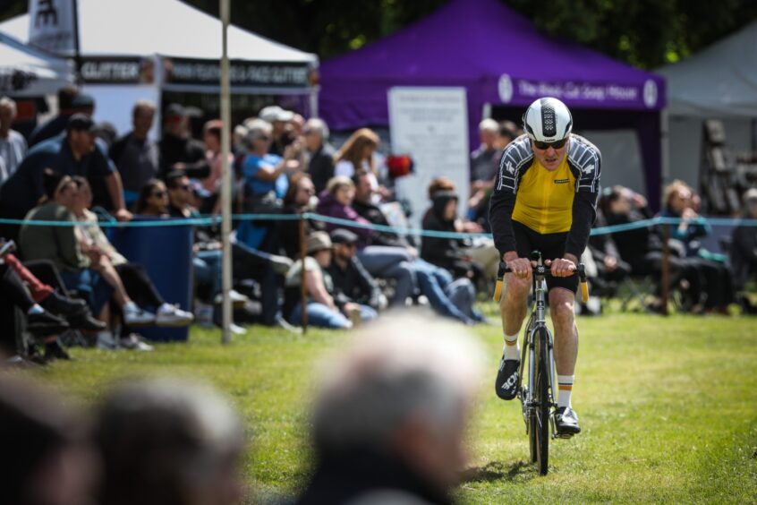 Cycle racing at Strathmore Highland Games.