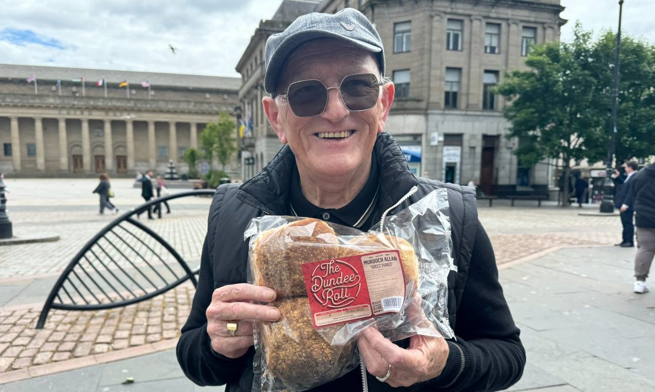 I asked folk in Dundee to try the new Dundee roll from bakers Murdoch Allan, including 79-year-old Jim Ashwood.
