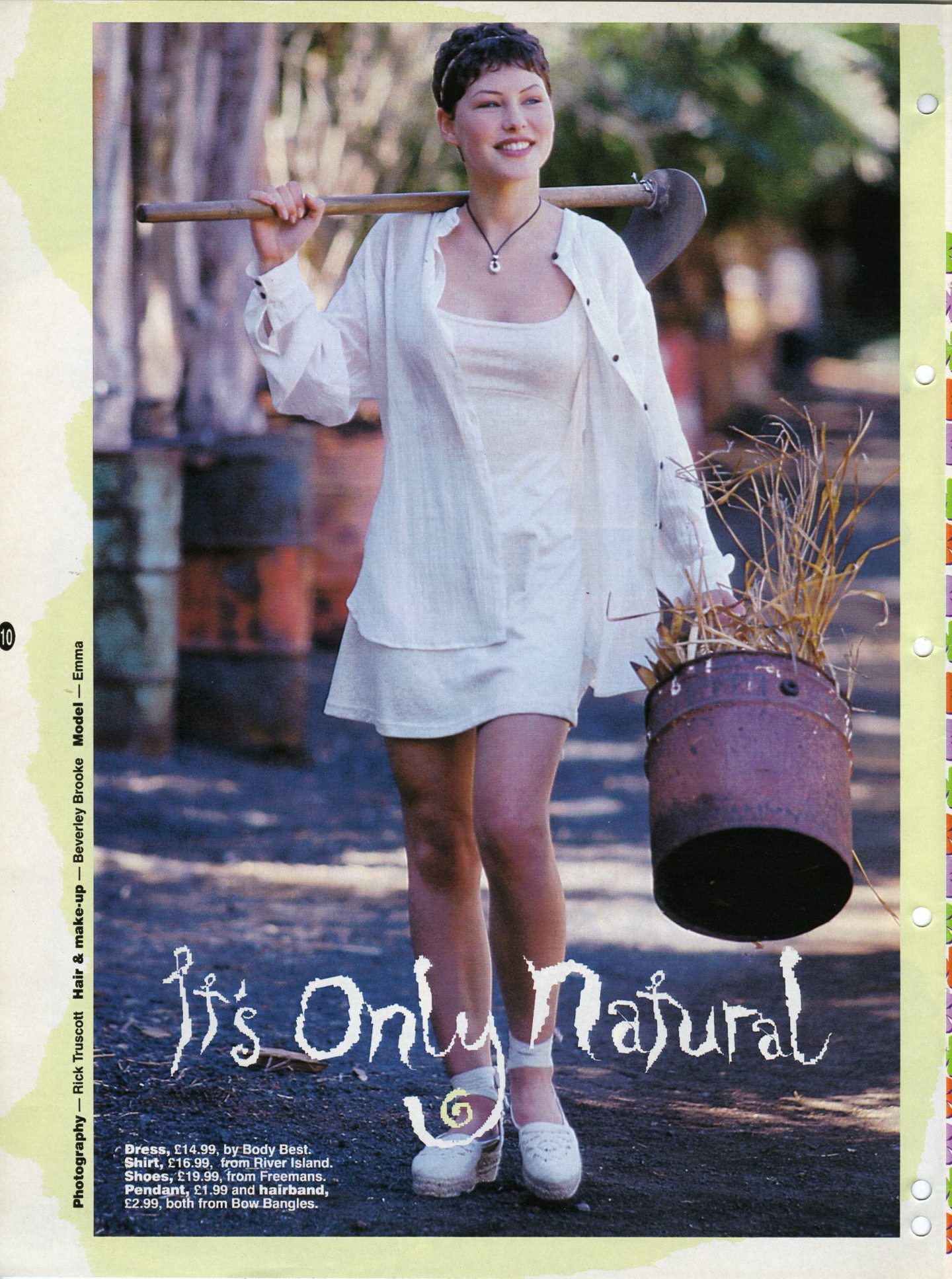 Emma Willis goes all-white in April 1994. 