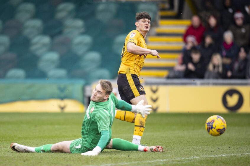 Palmer-Houlden finds the net against Swindon in February. Image: Shutterstock