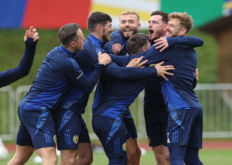 The Scotland camp, led by ex-United ace Andrew Robertson, ahead of the Euros kicking off