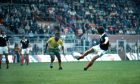 Peter Lorimer scores one of the goals of the tournament with his rocket against Zaire