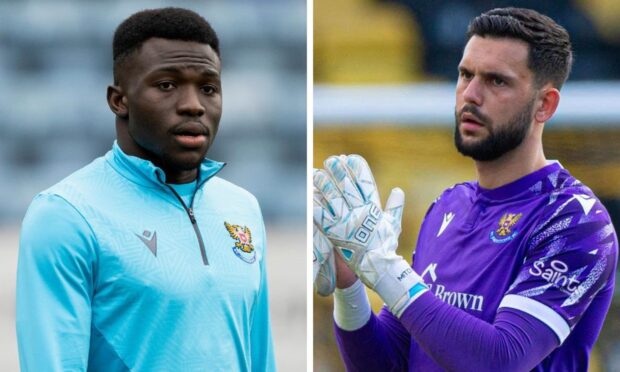 St Johnstone stars, Adama Sidibeh and Dimitar Mitov.