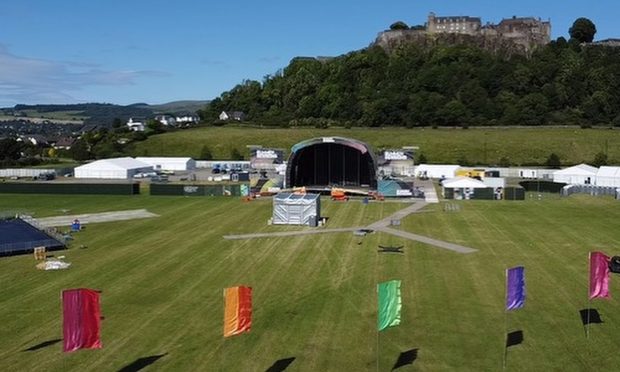 Stirling Summer Sessions festival site in City Park, June 2024.