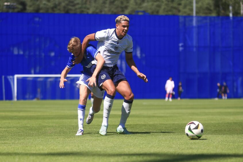 Ethan Ingram made his first Dundee appearance in the friendly draw with Lech Poznan. Image: David Young