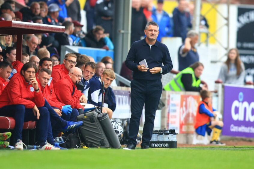 Dundee boss Tony Docherty. Image: David Young/Shutterstock