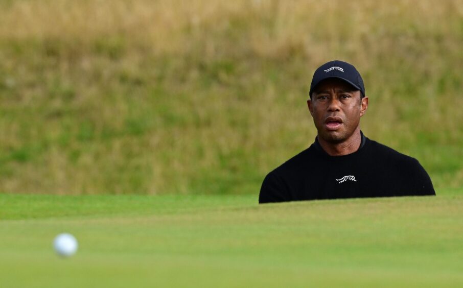 Tiger Woods at Troon. 