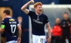 Simon Murray opened his Dundee account for the season with two goals against Annan. Image: David Young/Shutterstock