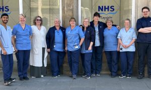 NHS Tayside vaccination centre staff.