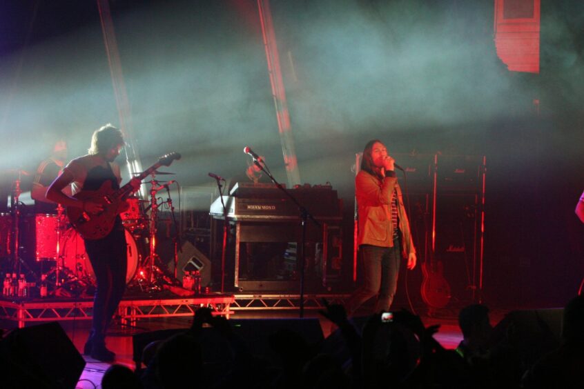 Kasabian in concert at the Caird Hall in 2009.