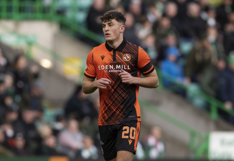 Lewis Neilson in action for Dundee United.