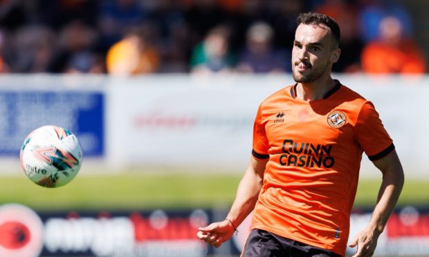 Vicko Sevelj in action for Dundee United