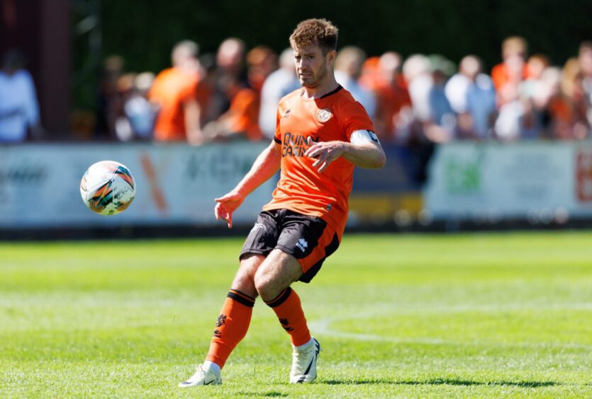 Ross Docherty in action in Dundee United's first pre-season friendly