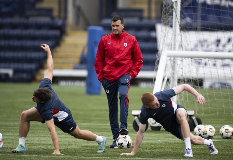 Former Raith Rovers manager Ian Murray on the training pitch.