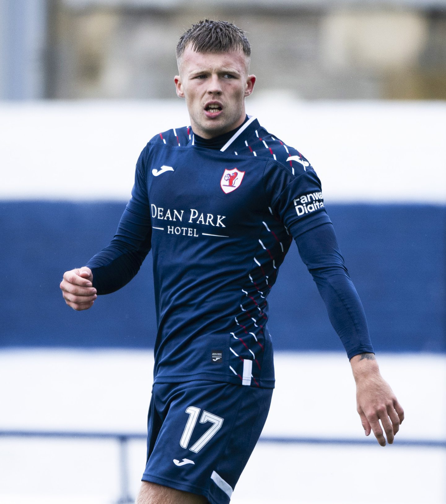 Lewis Gibson in action for Raith Rovers.