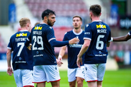 Dundee were 2-0 winners at Dunfermline. Image: SNS