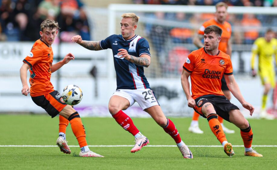 Falkirk's Calvin Miller in full flow. 