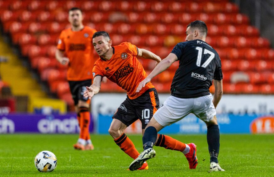 David Babunski in action on his Dundee United debut.