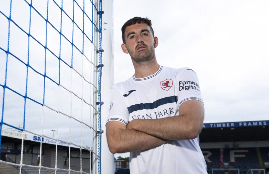 Raith Rovers midfielder Shaun Byrne at Stark's Park.