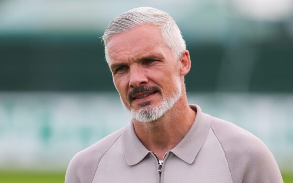 a head and shoulders shot of Dundee United manager Jim Goodwin.