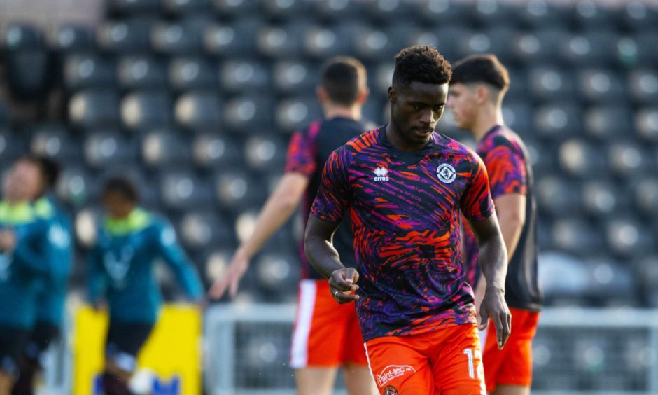 Richard Odada, pictured, made his non-competitive debut against Luton on Friday night.