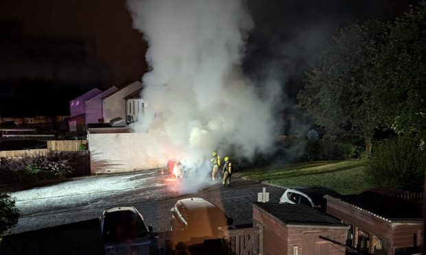 Car fire on Melville Close, Glenrothes.