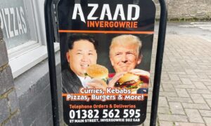 Azaad's board featuring Donald Trump and Kim Jong Un