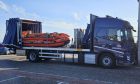 An RNLI transporter delivered Arbroath's new D-class on Tuesday. Image: Supplied