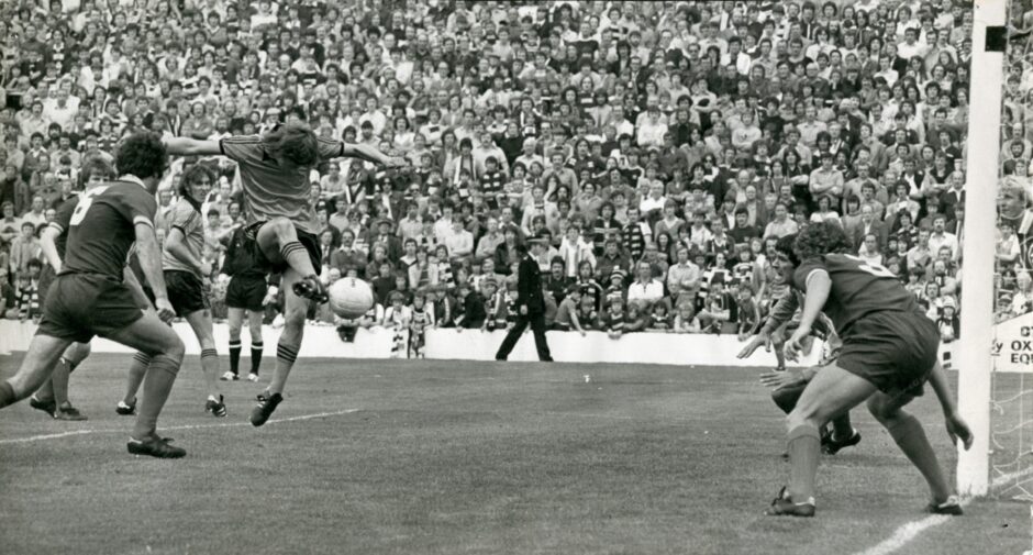 Dundee United icon Paul Sturrock gives United the lead against Dundee: