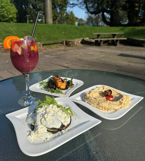 A delicious spread at Cafe Byzantium in Monikie Country Park.