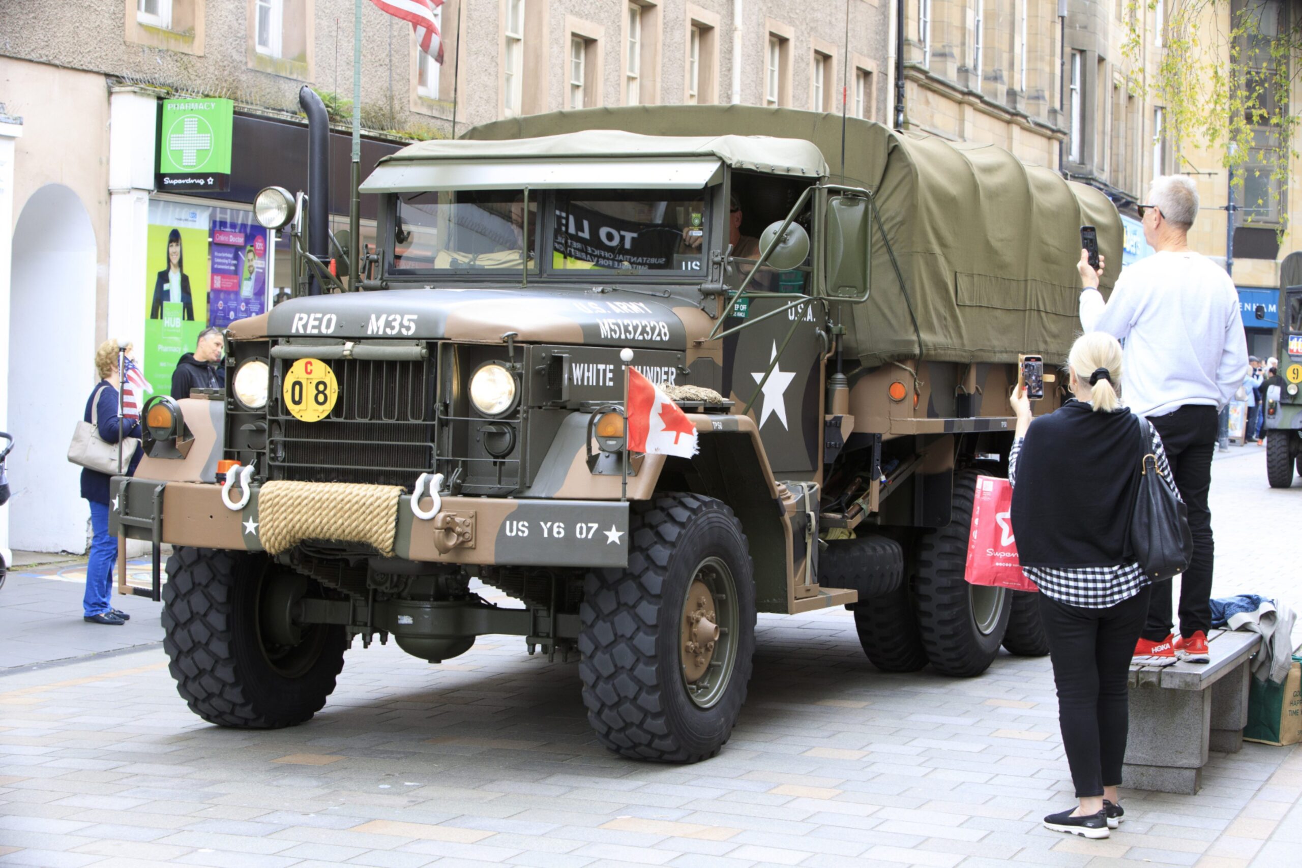 An American WWII truck at the 2023 salute.