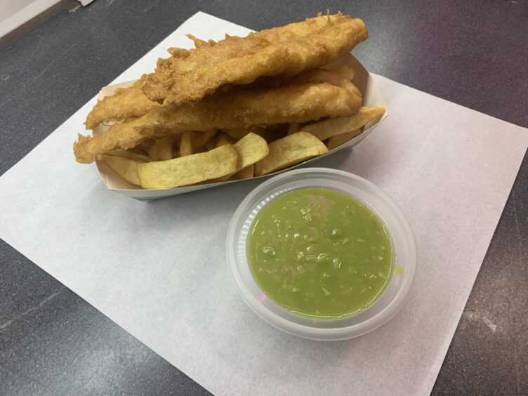 a serving of Besties fish and chips in Fife 