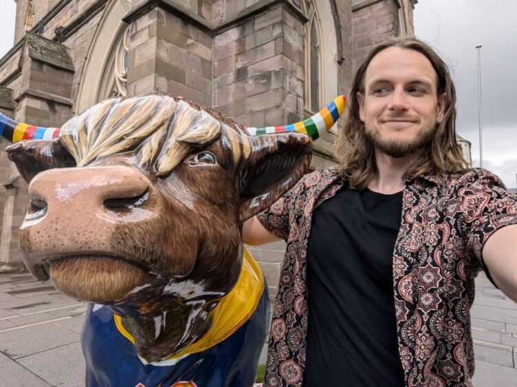 Craig Cairnie's Tartan Army highland cow sculpture on show in Perth