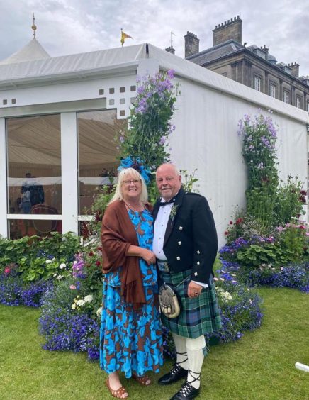 Dawn and Iain Butchart at royal garden party