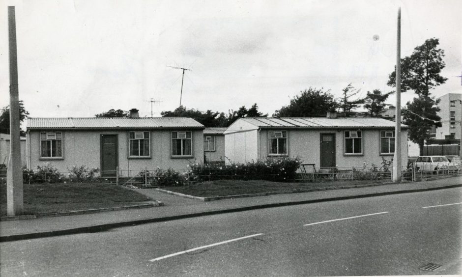 Prefabricated post-war housing on Harrison Avenue in Dundee.