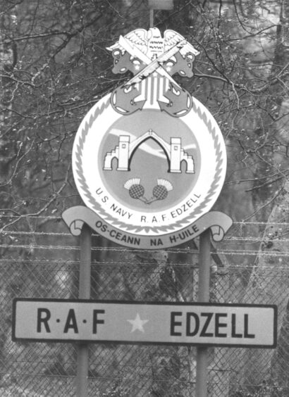 The gates at RAF Edzell.