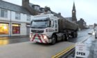 A Skene Group Construction lorry travelling through the Fife town of Leslie. Kim Cessford/ DC Thomson.