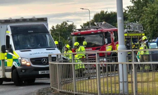 The car crash on Kings Road in Rosyth