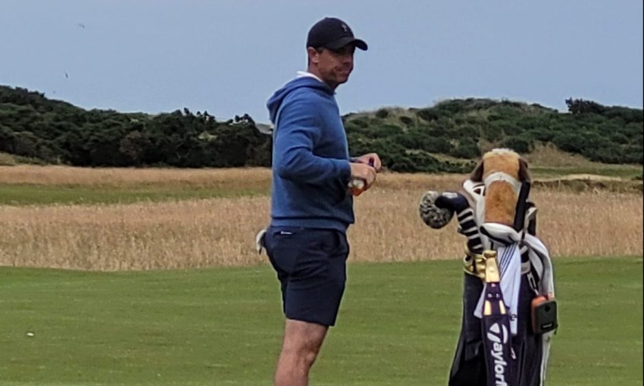 Rory McIlroy on the Old Course in St Andrews.