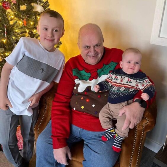 Gordon Bray from Burntisland with his grandsons